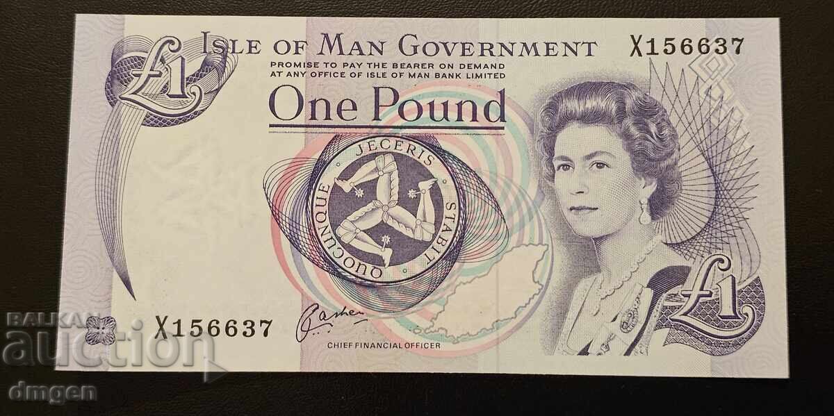 1 Isle of Man pound 1991 1 Isle of Man pound 1991