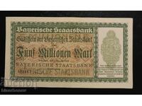 Germany, Germany, Bavaria 5 Million Marks 1923, aUNC