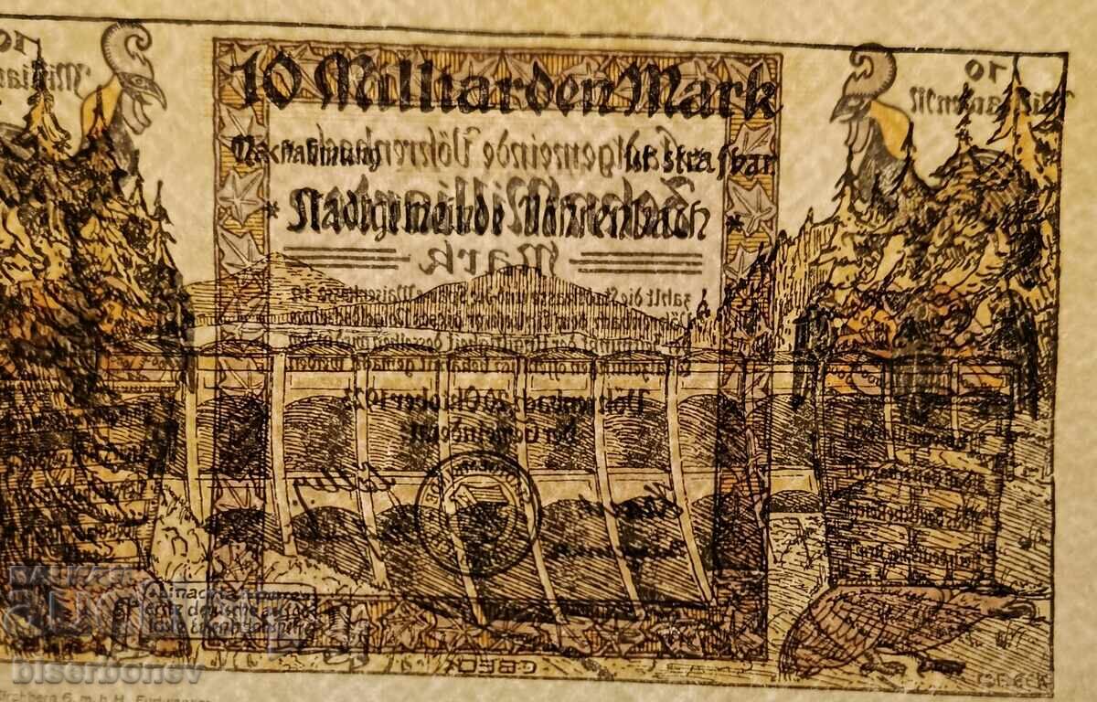 Auction  Germany, 10 Billion Marks Vöhrenbach, aUNC/UNC-1