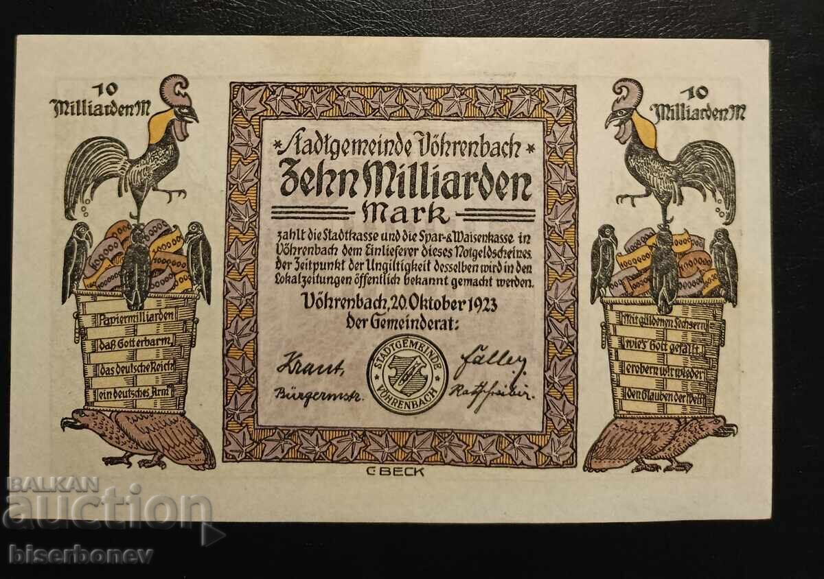 Germany, 10 Billion Marks Vöhrenbach, aUNC/UNC-1