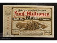 Germania, Germania 5 milioane mărci Höchstaedt 1923, aUNC/UNC-1