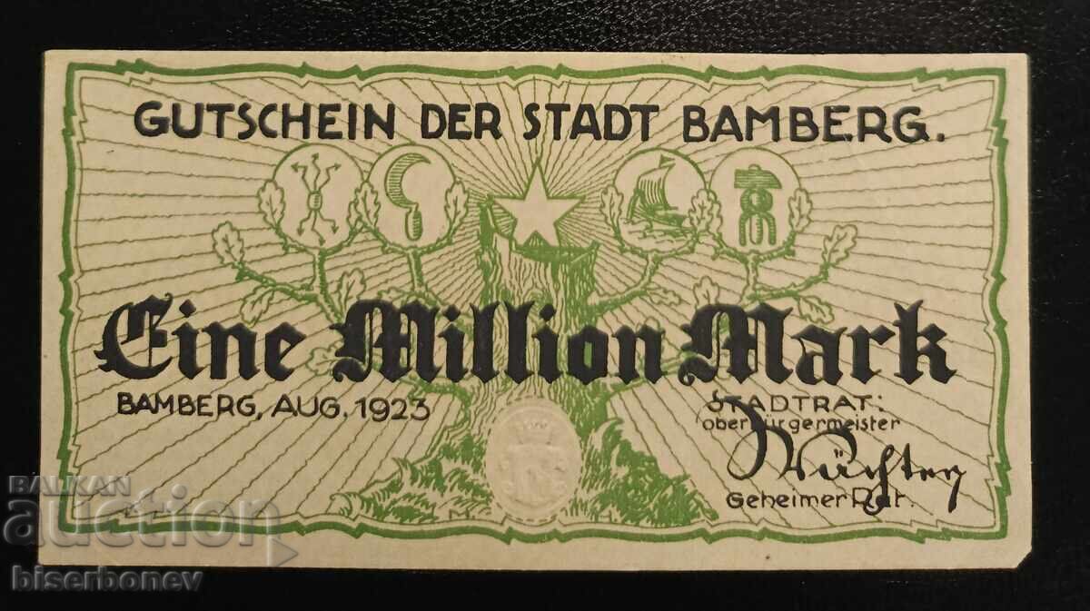 Γερμανία, Γερμανία 1 εκατομμύριο μάρκα Bamberg, 1923, aUNC