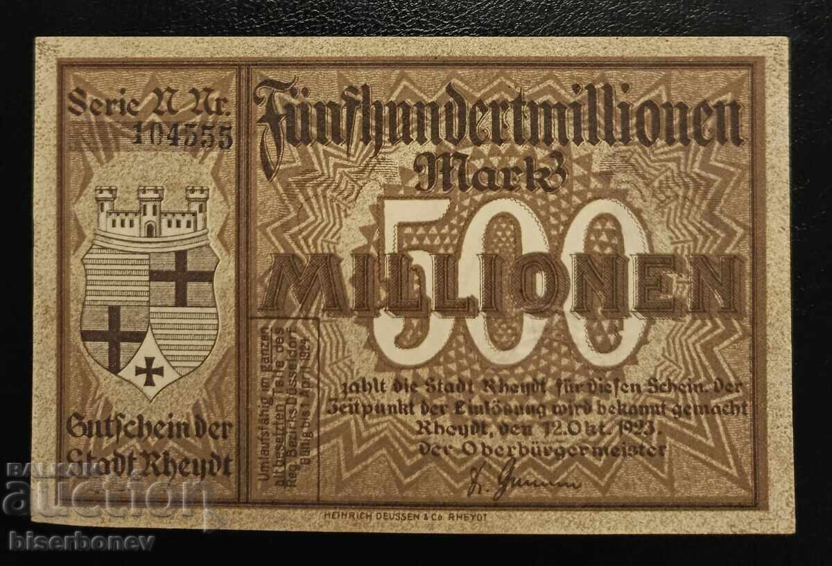 Γερμανία, Γερμανία 500 εκατομμύρια μάρκα Ρχάιντ 1923, aUNC