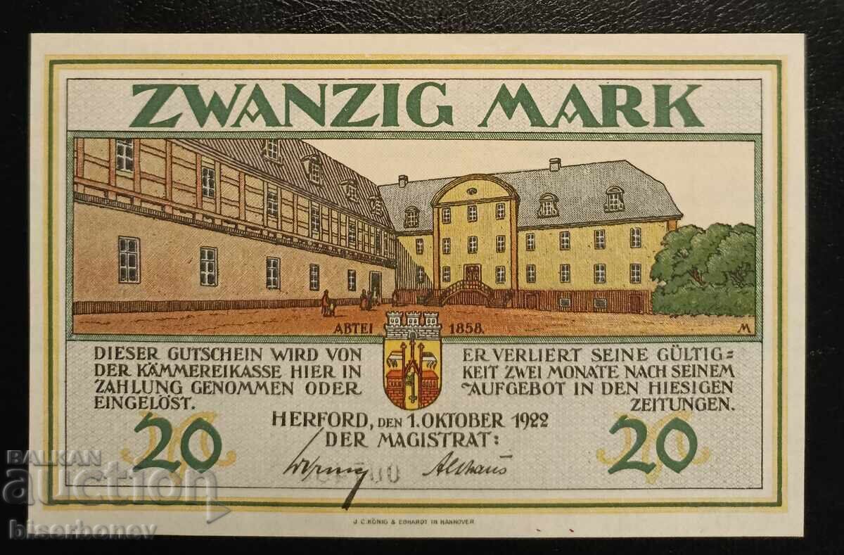 Germany 20, 50, and 100 Mark Hereford, aUNC/UNC with price 85.00 BGN | € 43.46