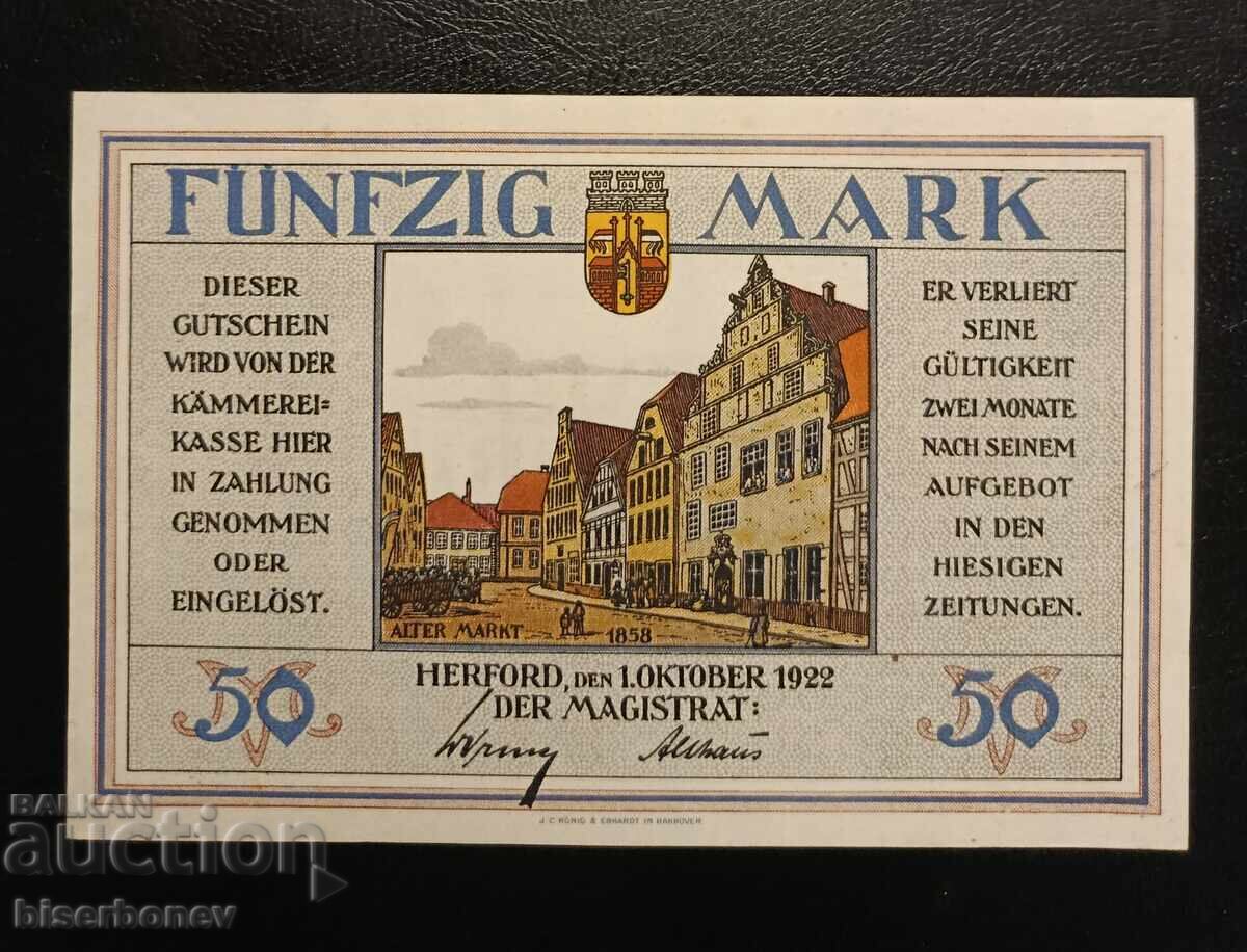 Delivery of Germany 20, 50, and 100 Mark Hereford, aUNC/UNC