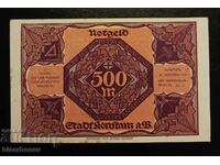 Germany, Germany 500 Mark Konstanz 1922, aUNC/UNC -1