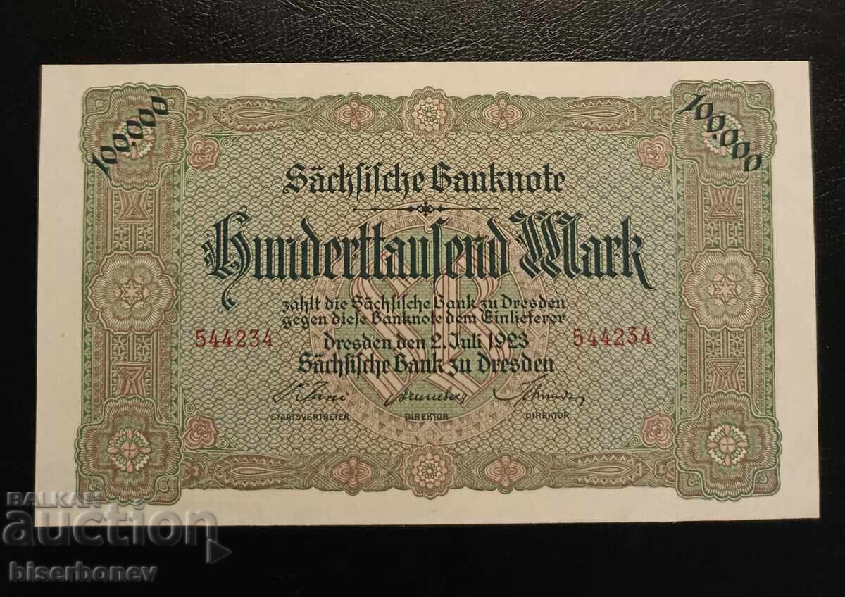 Germany, Германия 100 000 марки Дрезден 1923 г, UNC