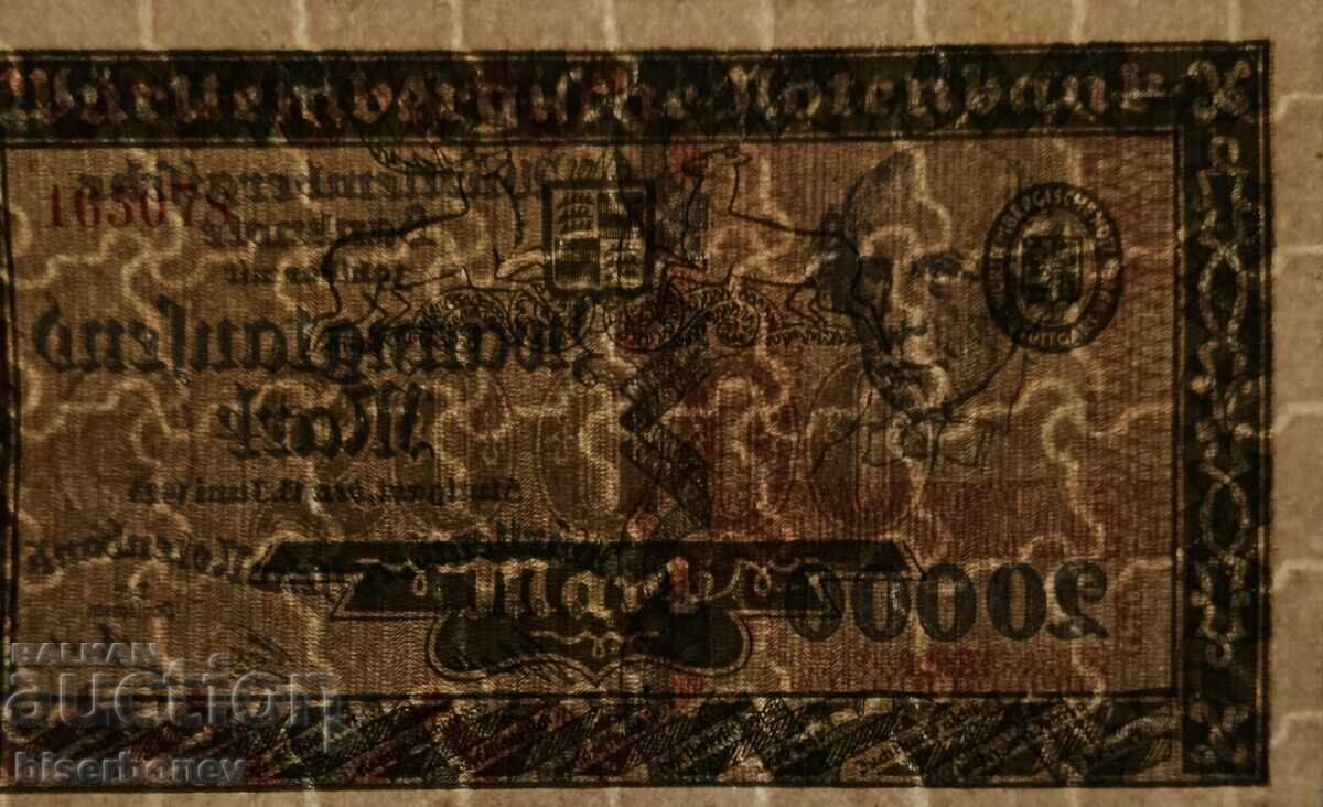 Δημοπρασία Γερμανία, Γερμανία 20 000 μάρκα Βυρτεμβέργης 1923, UNC Δημοπρασία Γερμανία, Γερμανία 20 000 μάρκα Βυρτεμβέργης 1923, UNC