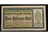 Γερμανία, Γερμανία 5 εκατομμύρια μάρκα Βαυαρία 1923, UNC-1