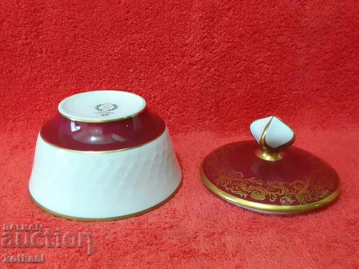 Стара порцеланова купа захарница Reichenbach R Германия GDR - 5