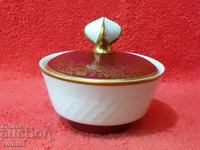 Veche bol de porțelan zaharniță Reichenbach R Germania RDG