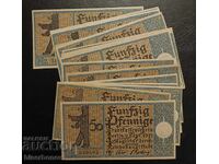 Germany, 20 pieces x 50 Pfennig Berlin, 1921, UNC