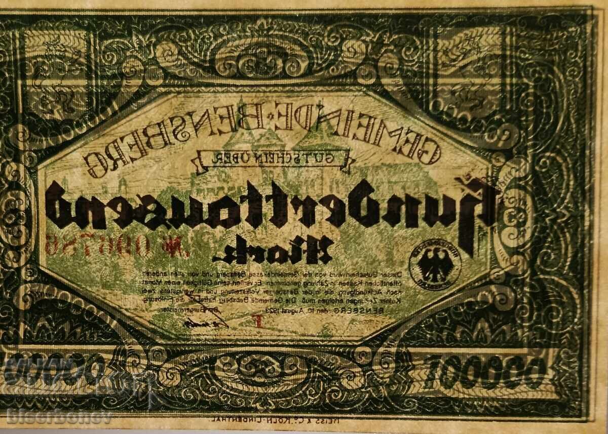 Аукцион Germany, Германия 100 000 марки Бенсбер 1923 г, UNC-1