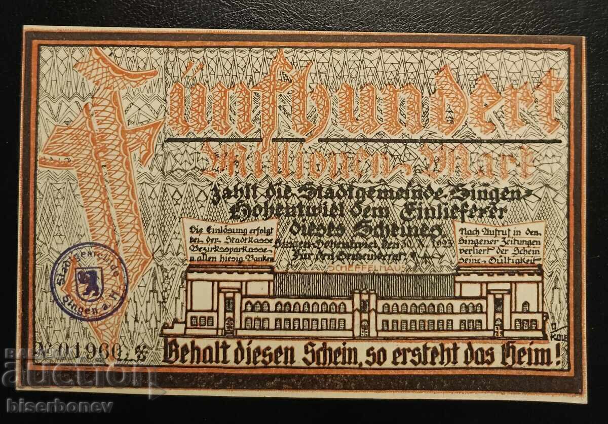 Germany, Germany 500 Million Mark Singen, aUNC/UNC-1 Germany, Germany 500 Million Mark Singen, aUNC/UNC-1