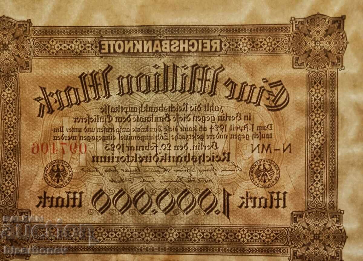 Auction Germany, Germany 1 million Reichsmark 1923, Almost Uncirculated Auction Germany, Germany 1 million Reichsmark 1923, Almost Uncirculated