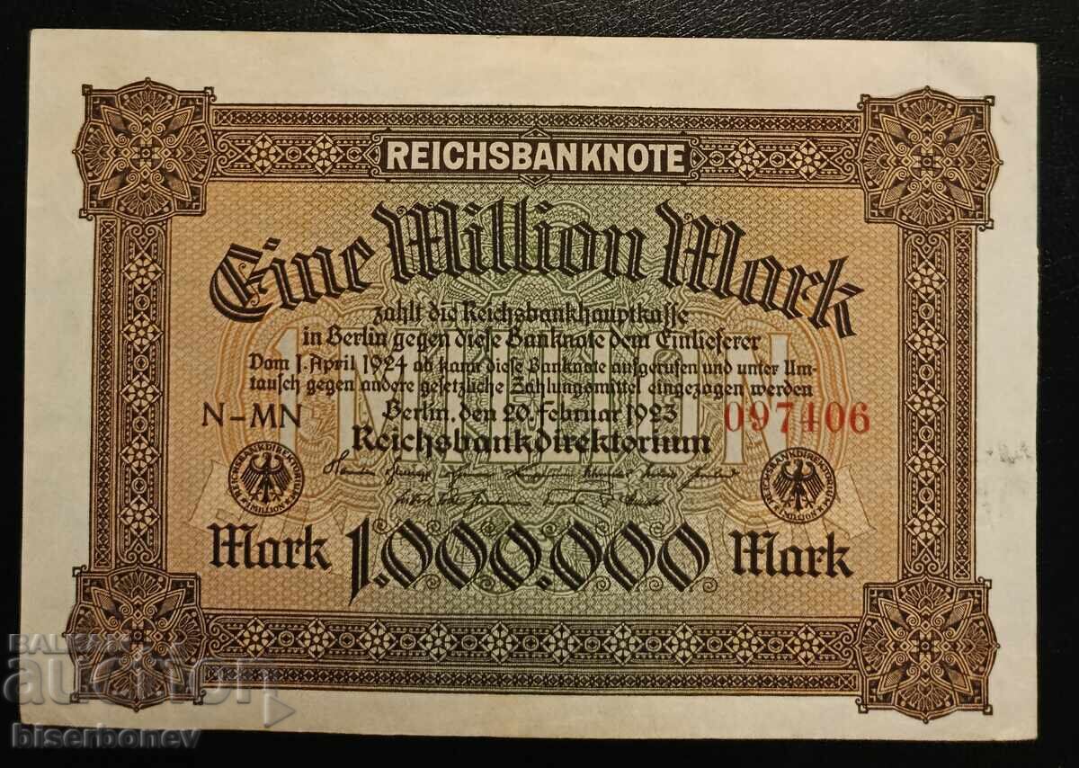 Germany, Germany 1 million Reichsmark 1923, Almost Uncirculated Germany, Germany 1 million Reichsmark 1923, Almost Uncirculated