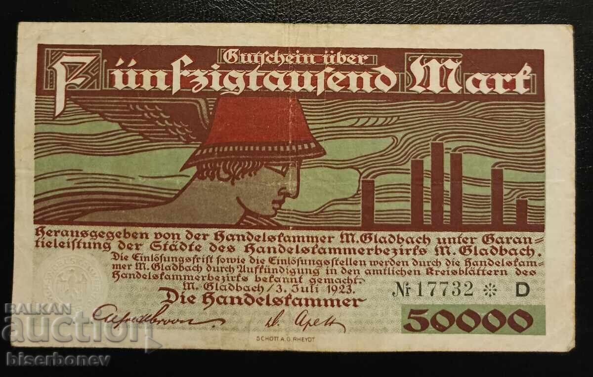 Germany, Германия 50 000 марки Мюнхенгладбах, VF