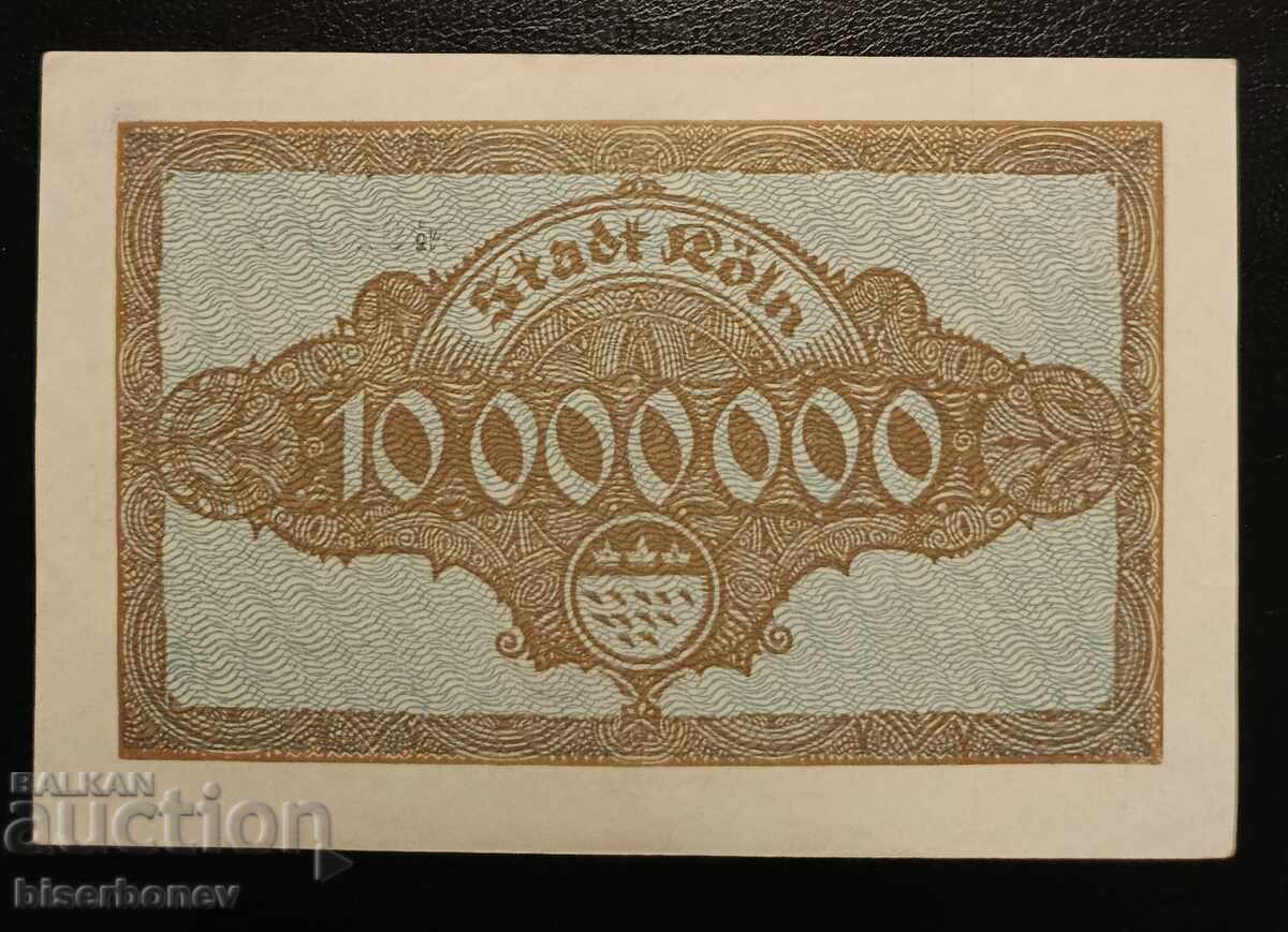 Γερμανία, Γερμανία 10 εκατομμύρια μάρκα Κολωνία 1923, aUNC με τιμή 16.00 BGN | € 8.18 Γερμανία, Γερμανία 10 εκατομμύρια μάρκα Κολωνία 1923, aUNC με τιμή 16.00 BGN | € 8.18