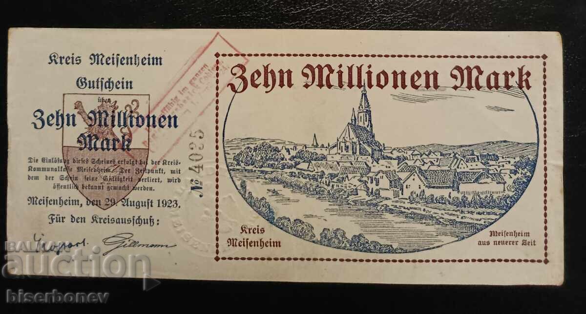 Germany, Germany 10 million Marks Mayen 1923, XF/aUNC