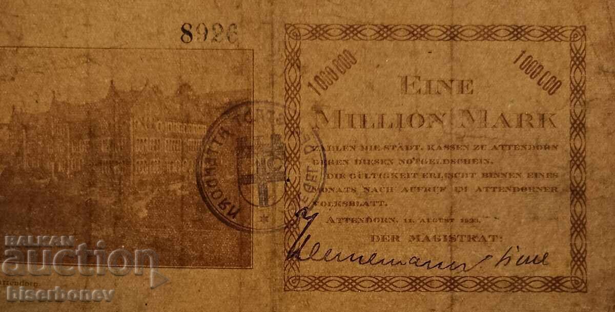 Auction  Germany, Germany 1 Million Mark Note 1923, VF