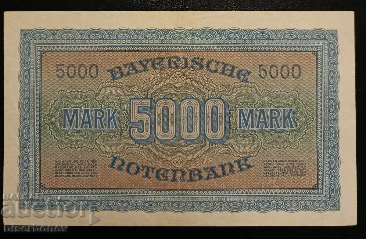 Germany, Germany 5,000 Mark Munich, 1922, VF/XF with price 11.00 BGN | € 5.62 Germany, Germany 5,000 Mark Munich, 1922, VF/XF with price 11.00 BGN | € 5.62