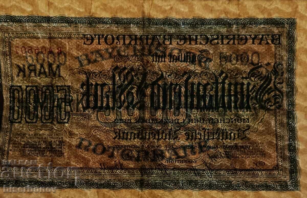 Auction Germany, Germany 5,000 Mark Munich, 1922, VF/XF Auction Germany, Germany 5,000 Mark Munich, 1922, VF/XF