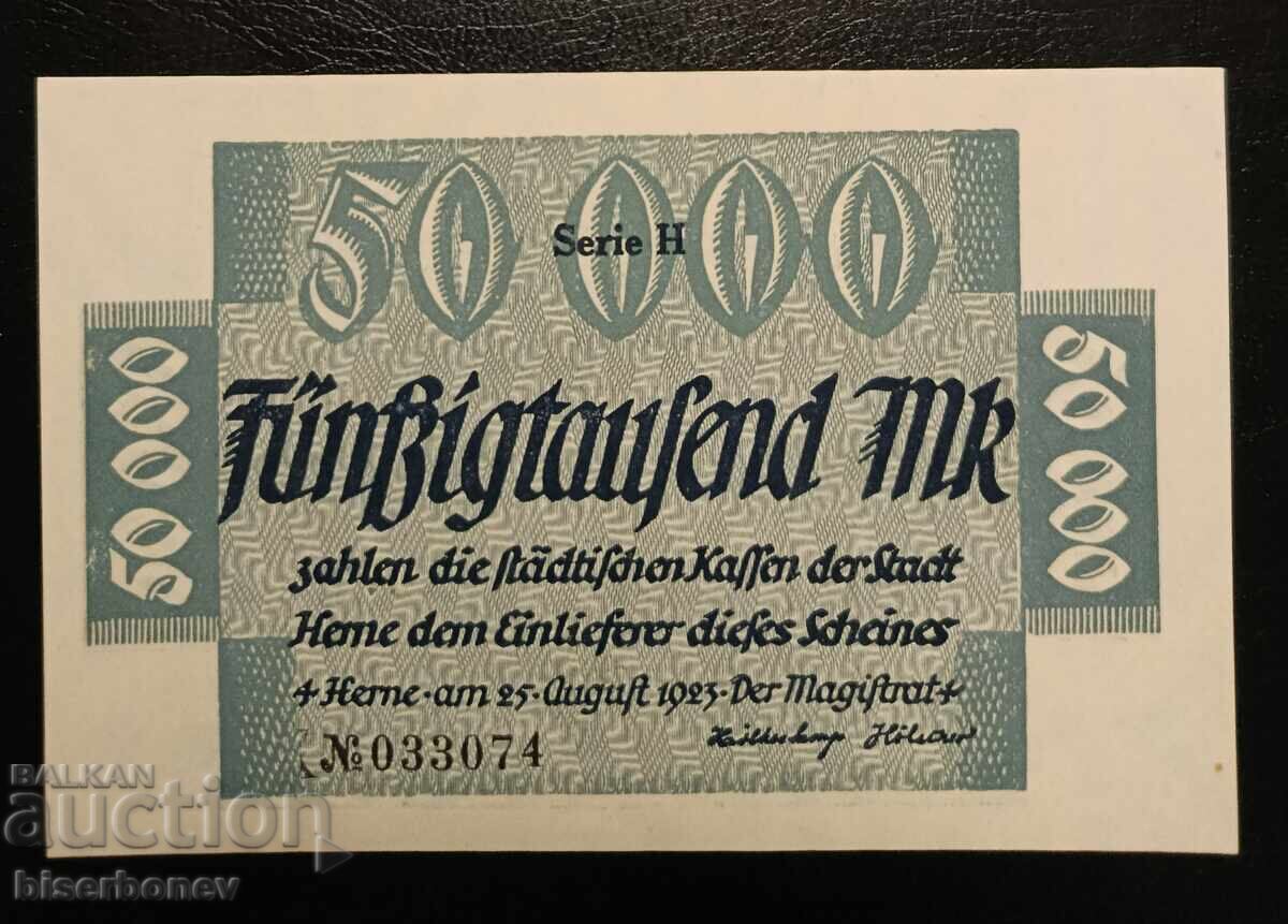 Germany, Германия 50 000 марки Хермес 1923 г, aUNC/UNC