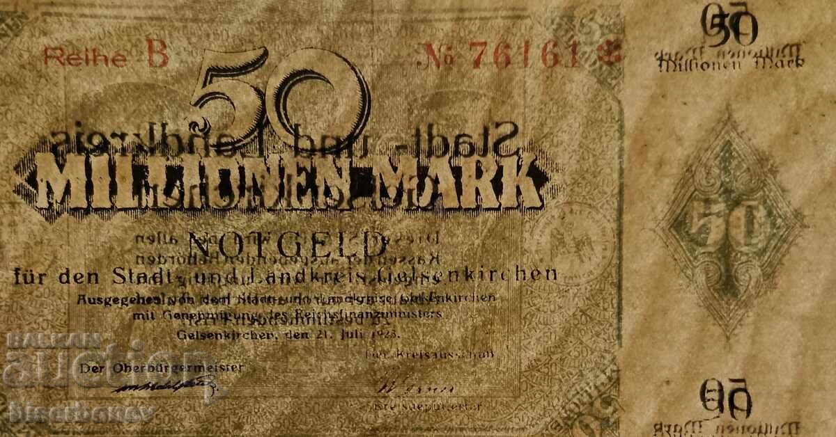 Δημοπρασία Γερμανία, Γερμανία 50 εκατομμύρια μάρκα Γκελζενκίρχεν 1923, XF+