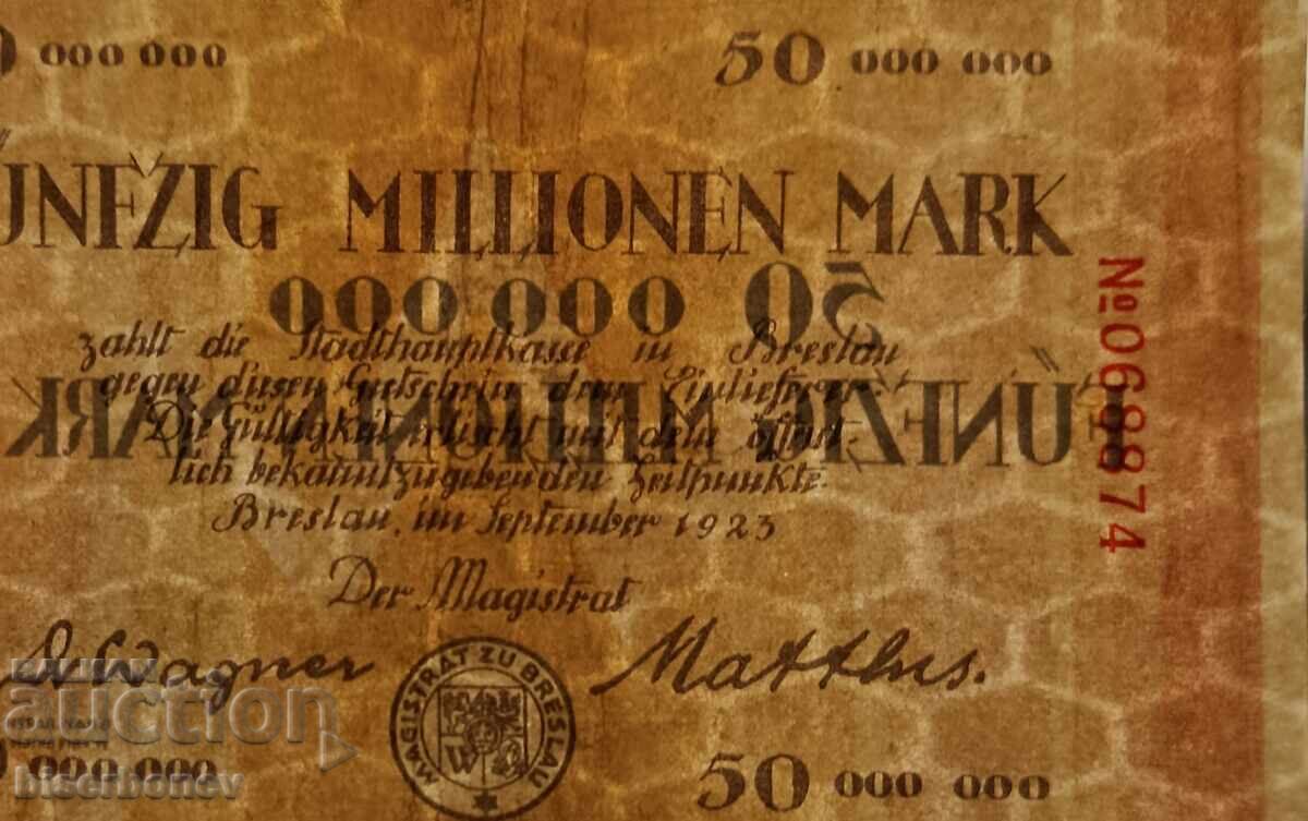 Δημοπρασία Γερμανία, Γερμανία 1 εκατομμύριο Μάρκα Βρότσλαβ aUNC+