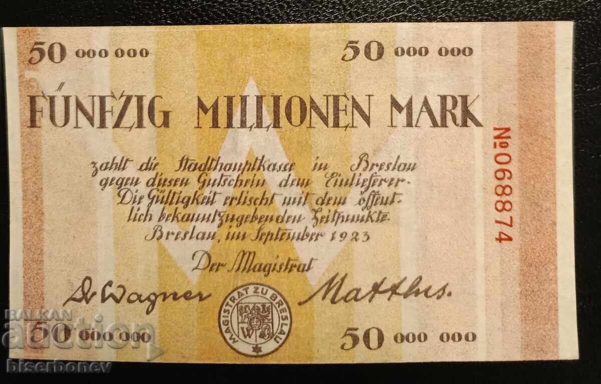 Γερμανία, Γερμανία 1 εκατομμύριο Μάρκα Βρότσλαβ aUNC+