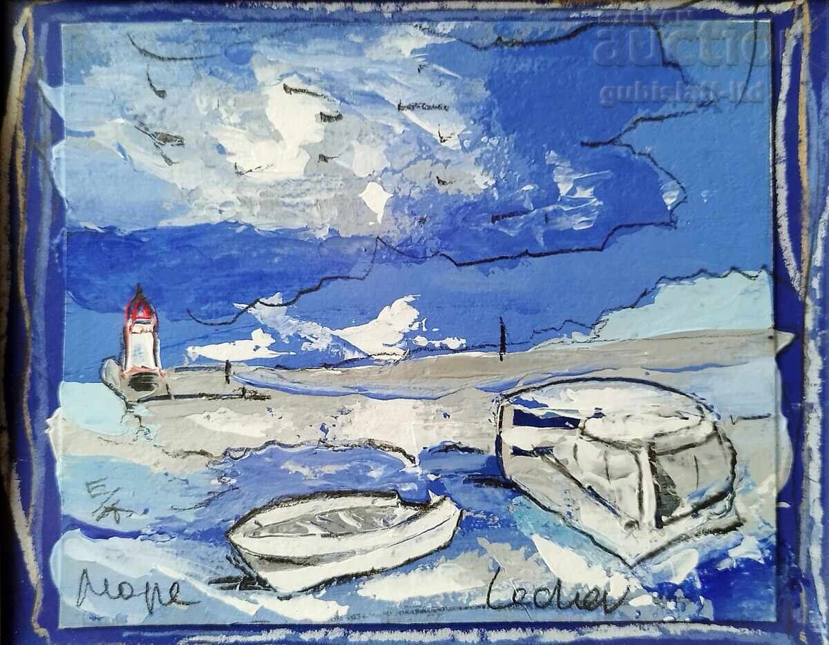 Painting "Sea", artist Georgi Lechev (1949-2025) with price 1500.00 BGN | € 766.94