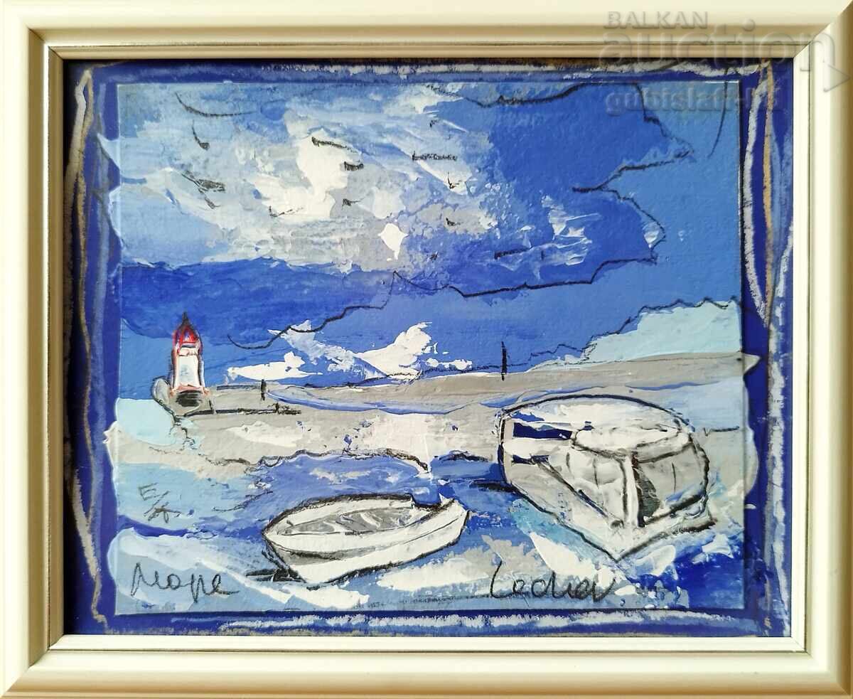 Painting "Sea", artist Georgi Lechev (1949-2025)