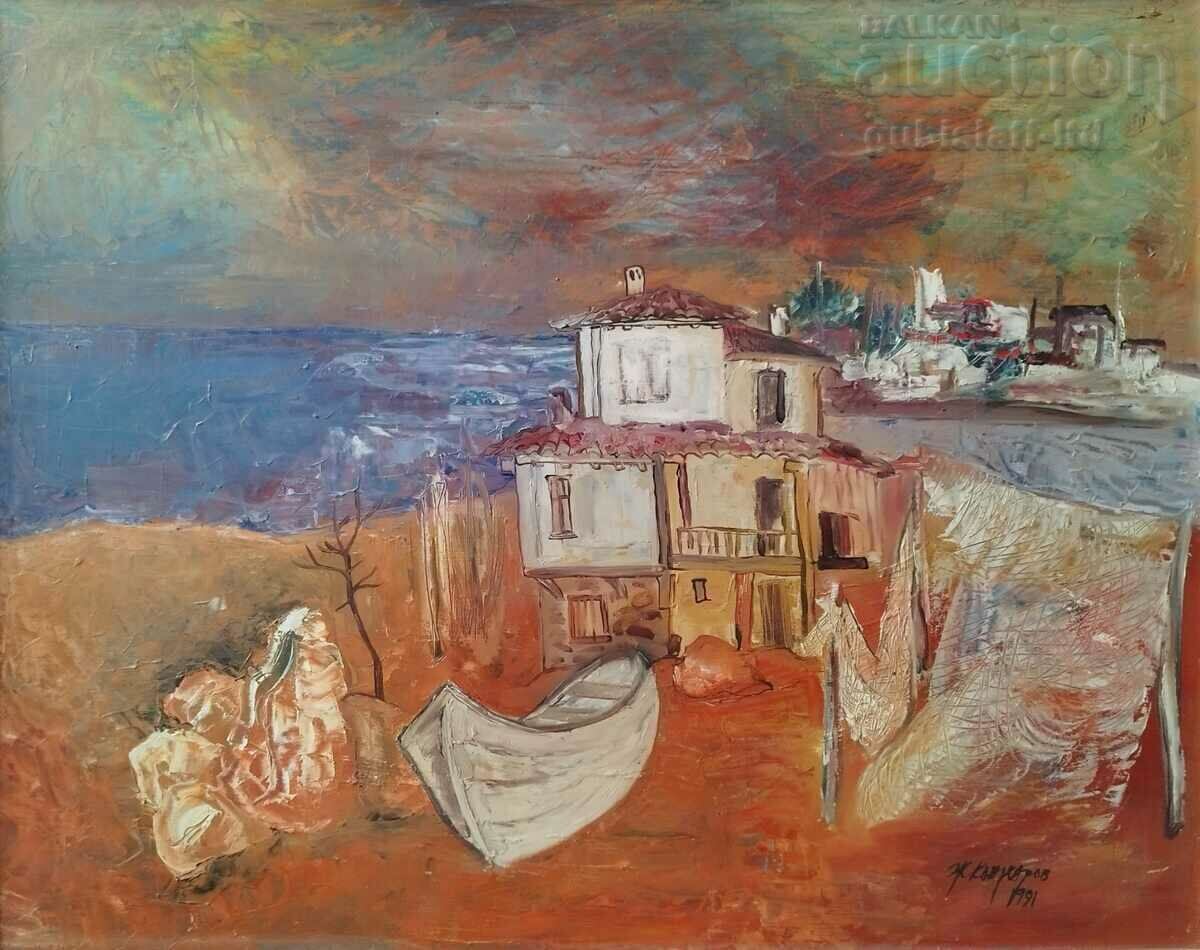 Poza „Lângă mare”, art. Zh. Kozhuharov, 1991 cu preț 950.00 BGN | € 485.73