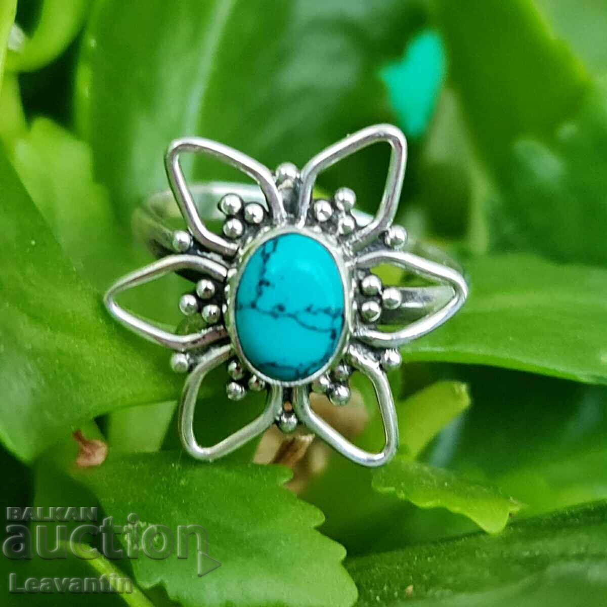 Δημοπρασία Ασημένιο δαχτυλίδι με τιρκουάζ