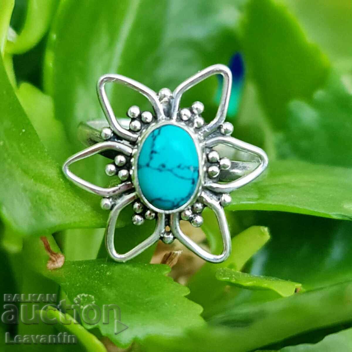 Ασημένιο δαχτυλίδι με τιρκουάζ