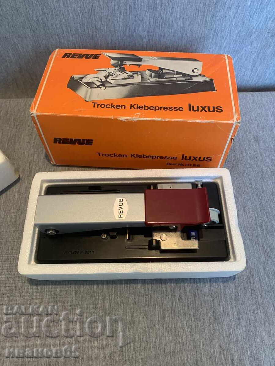 Revue dry glue press for 8mm tape gluing with price 20.00 BGN | € 10.23 Revue dry glue press for 8mm tape gluing with price 20.00 BGN | € 10.23