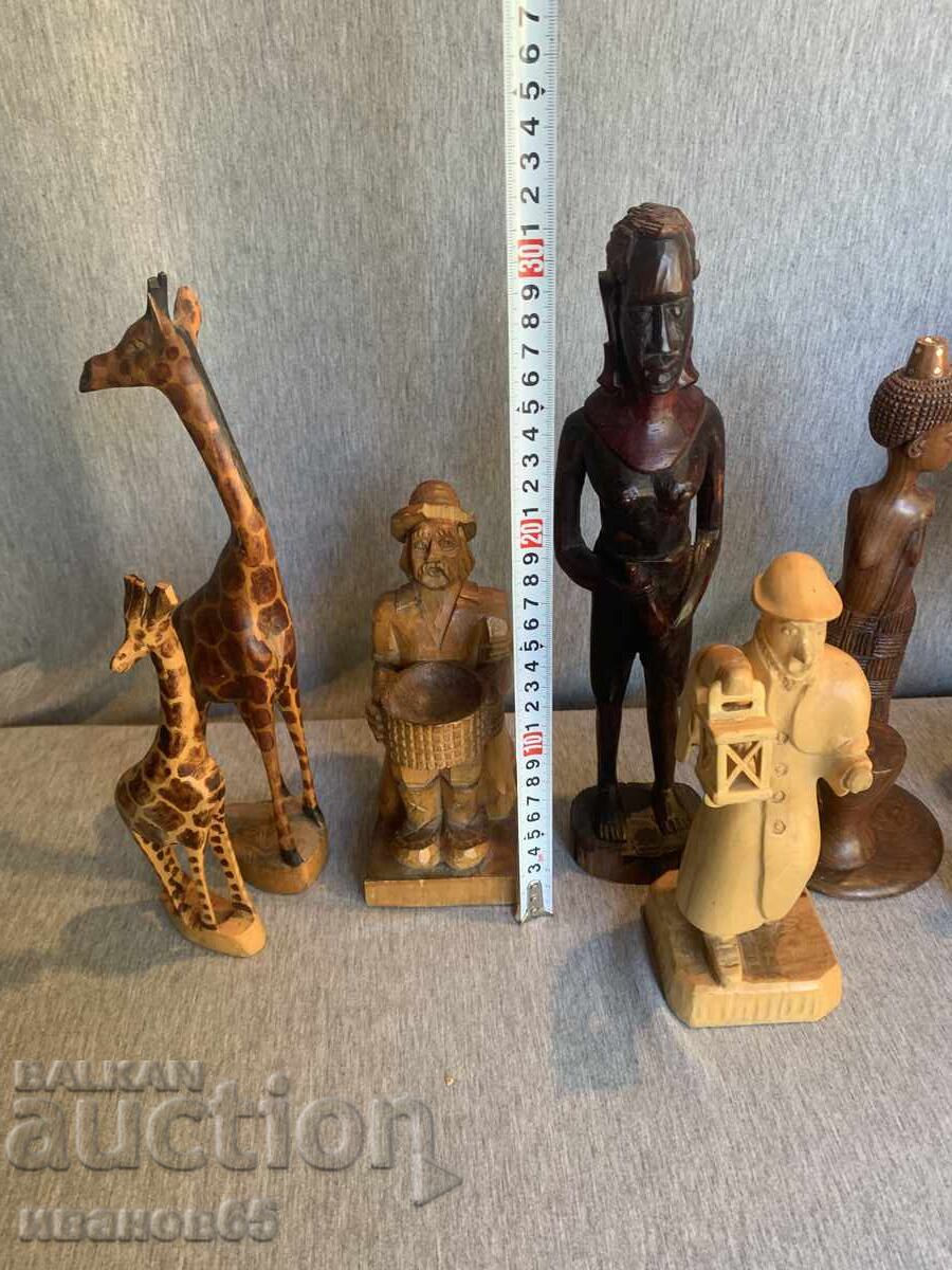 Large lot of wooden figures/statues - 5
