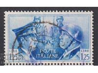 Stamped stamp Hitler and Mussolini 1941 from Italy /c