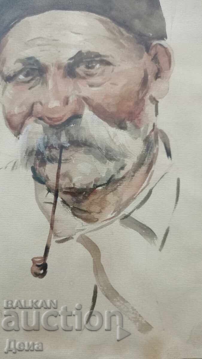 Masterful watercolor from the 1930s. - 6