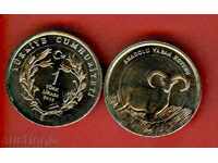 TURKEY 1 Lira - GOAT - issue 2015 NEW UNC BIMETALLIC