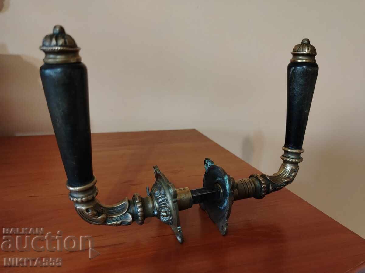Antique bronze door handles with horn with price 200.00 BGN | € 102.26