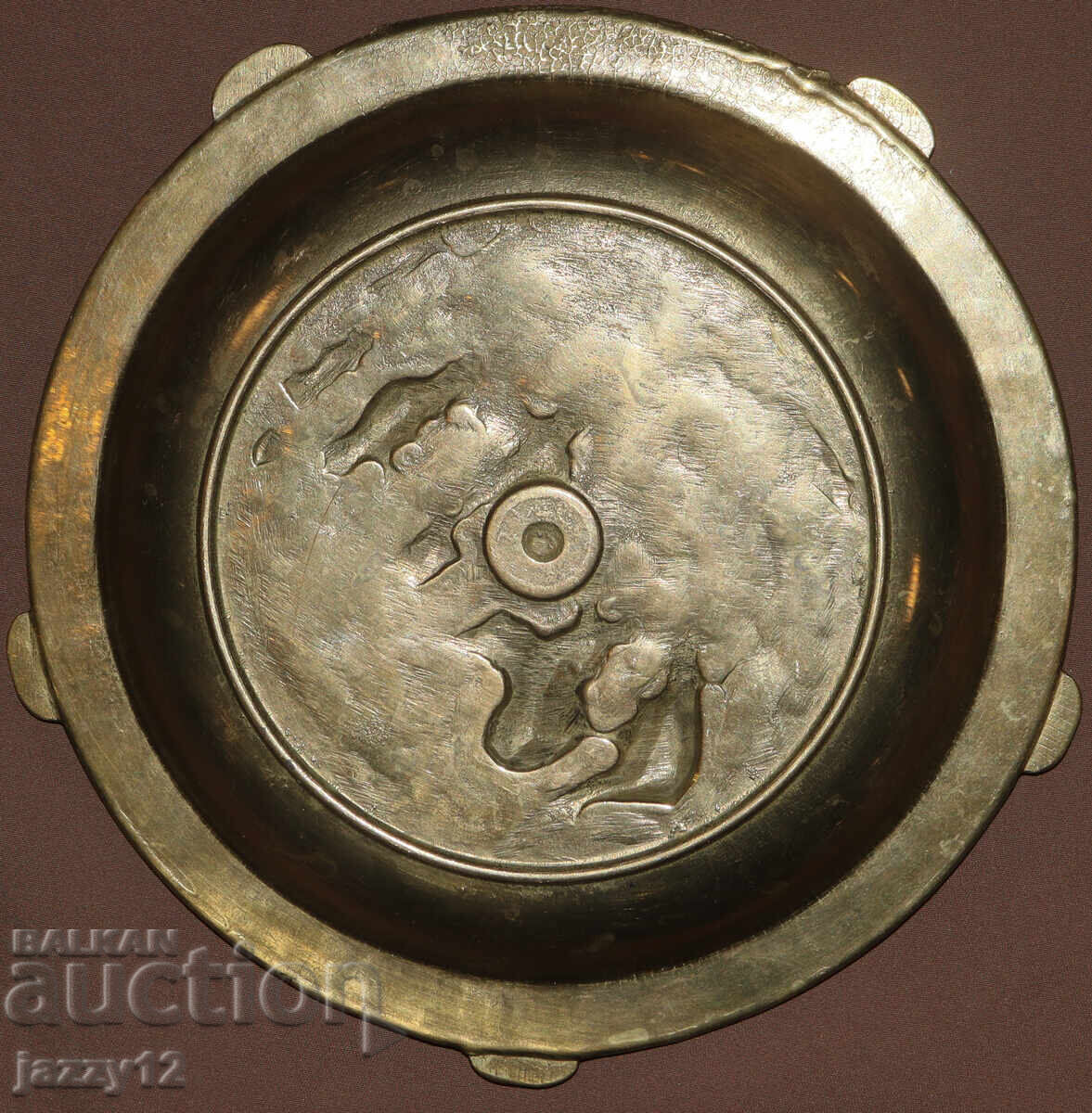 Βαρύ διακοσμητικό ορειχάλκινο τασάκι - 5