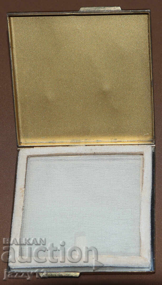 Παλιά ορειχάλκινη πούδρα με καθρέφτη - 7