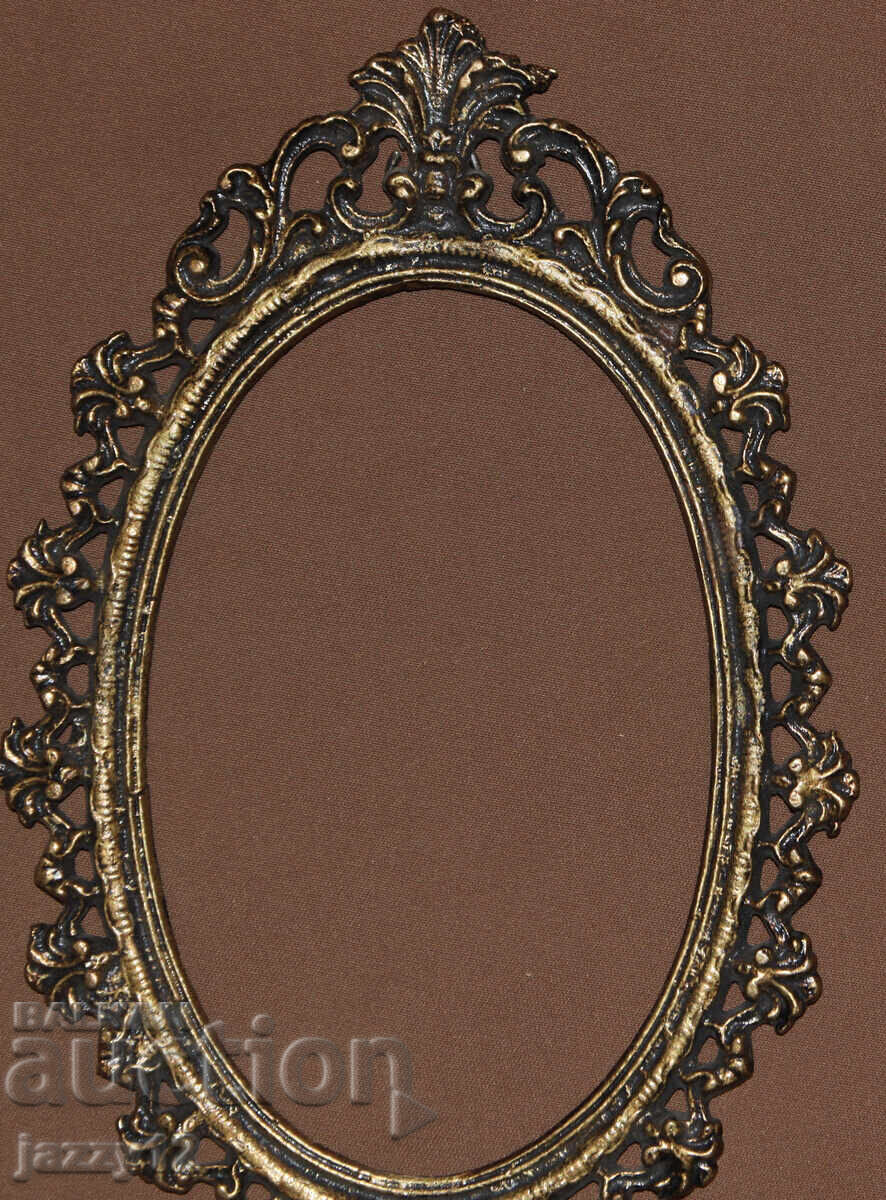 Old bronze decorative picture frame - 5
