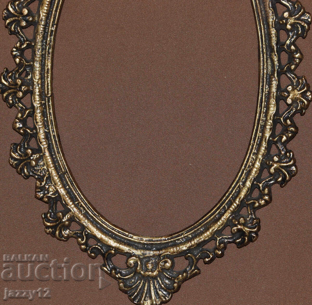 Old bronze decorative picture frame - 6