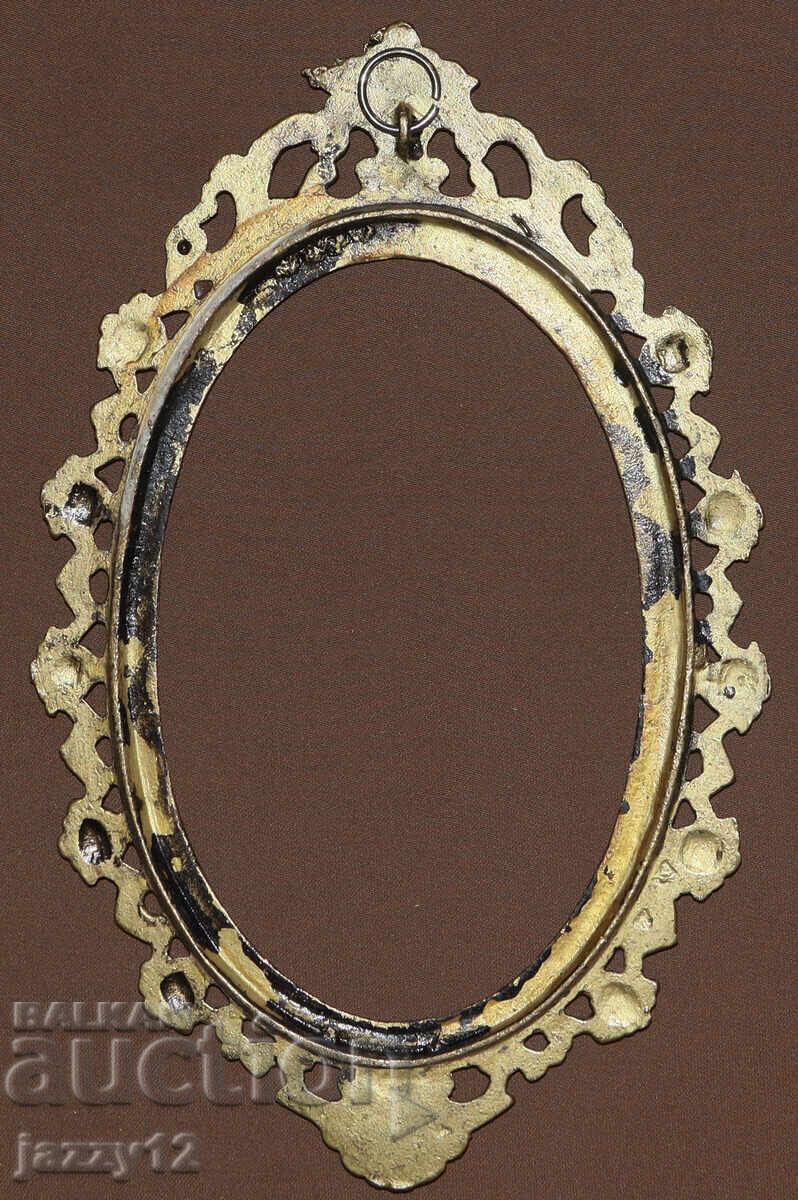 Old bronze decorative picture frame - 7