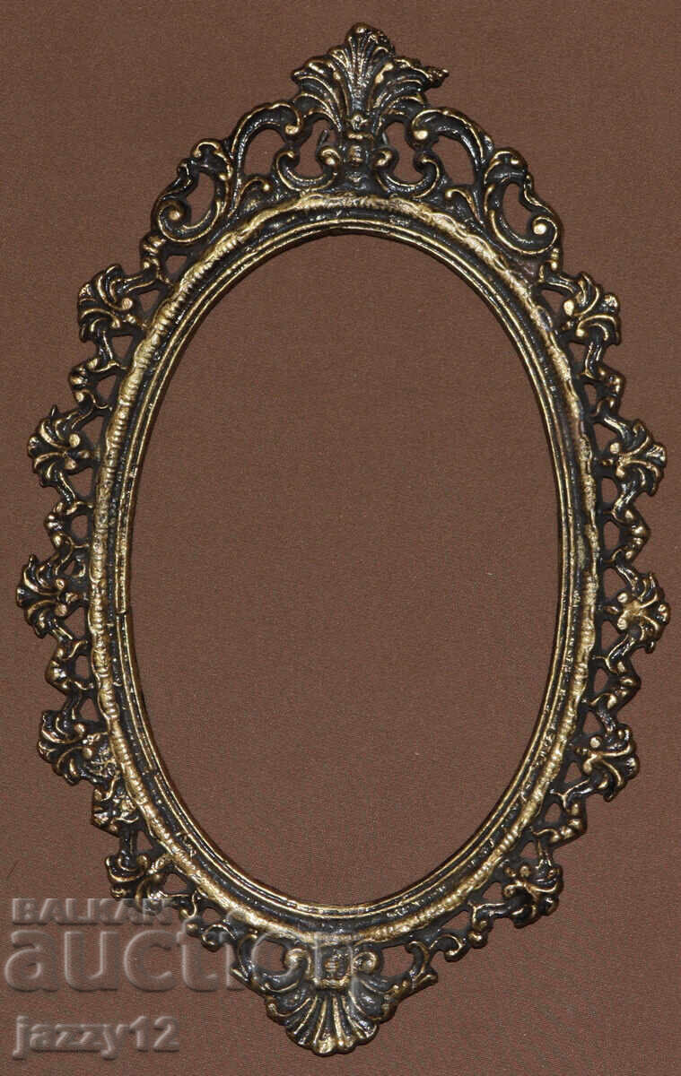 Old bronze decorative picture frame