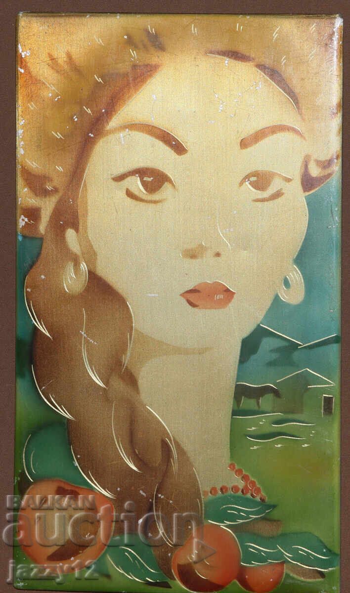 Аукцион Русия СССР сувенирен плакет женски портрет