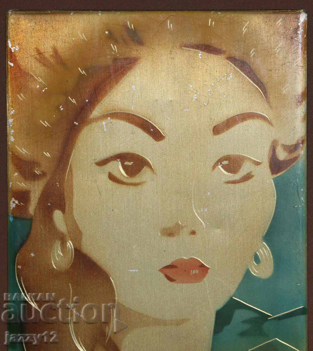 Доставка на Русия СССР сувенирен плакет женски портрет