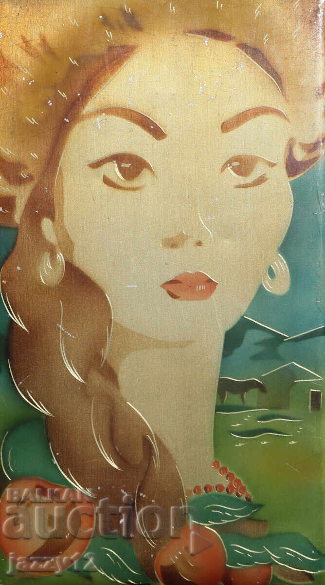 Русия СССР сувенирен плакет женски портрет